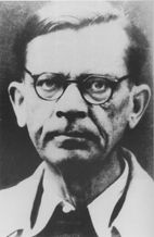 Czarno-biały portret Hansa Fallady z 1946 roku.